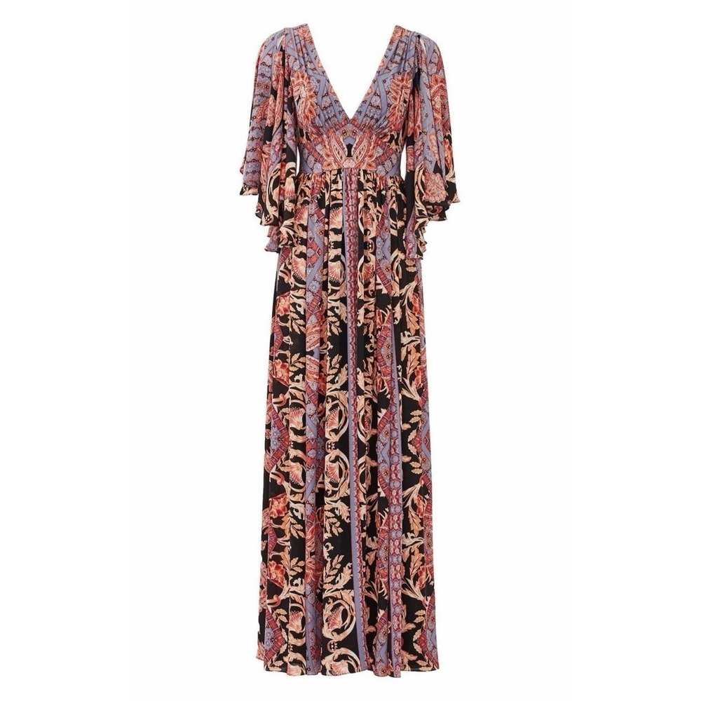 Free‎ People Fern Bohemian Maxi Dress Sz L EUC